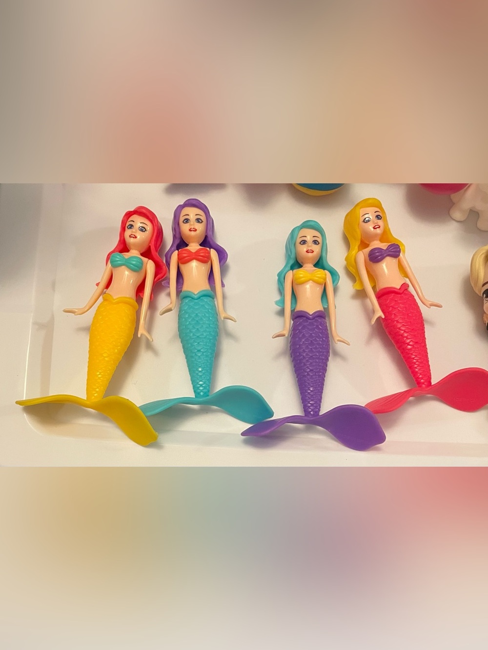 Colorful Mermaid Dolls Set - Purple & Teal Options